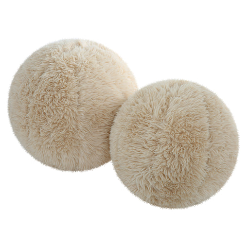 Uttermost Abide Ball Sheepskin Pillows - Set of 2