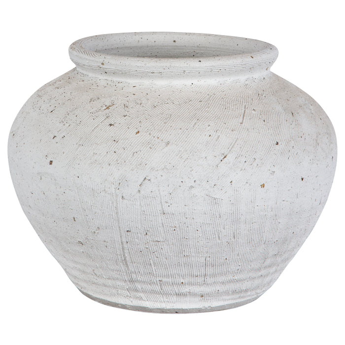 Uttermost Floreana White Vase