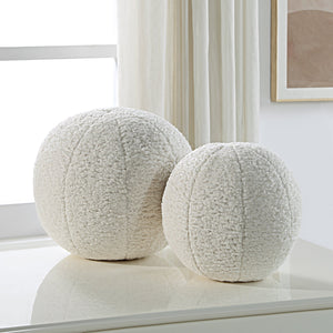 Uttermost Capra Ball Sheepskin Pillows - Set of 2