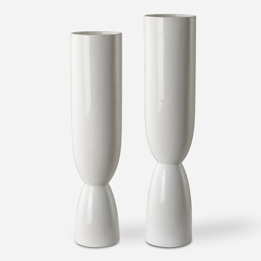 Uttermost Kimist White Vases - Set of 2