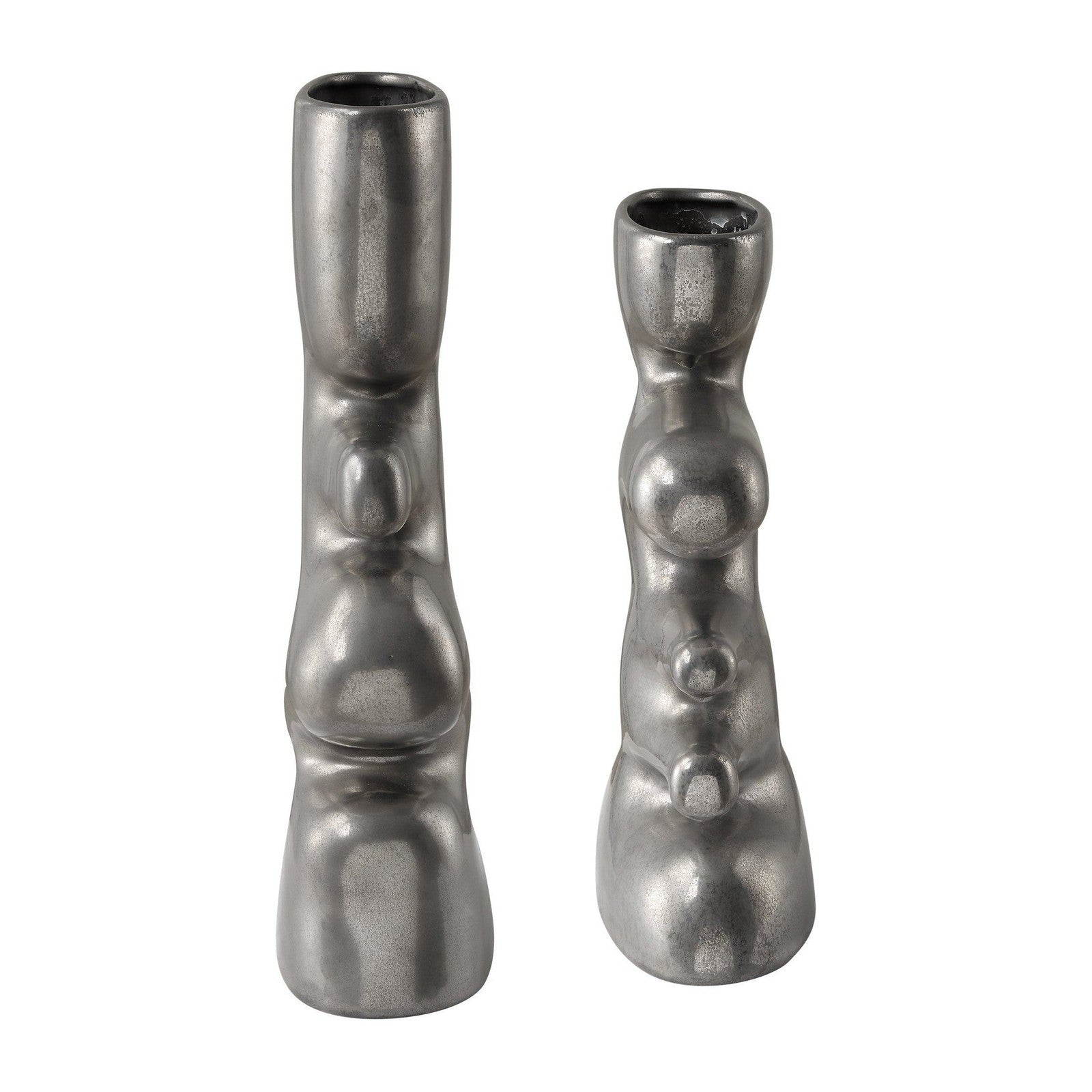 Uttermost Free Flowing Nickel Vases - Set of 2