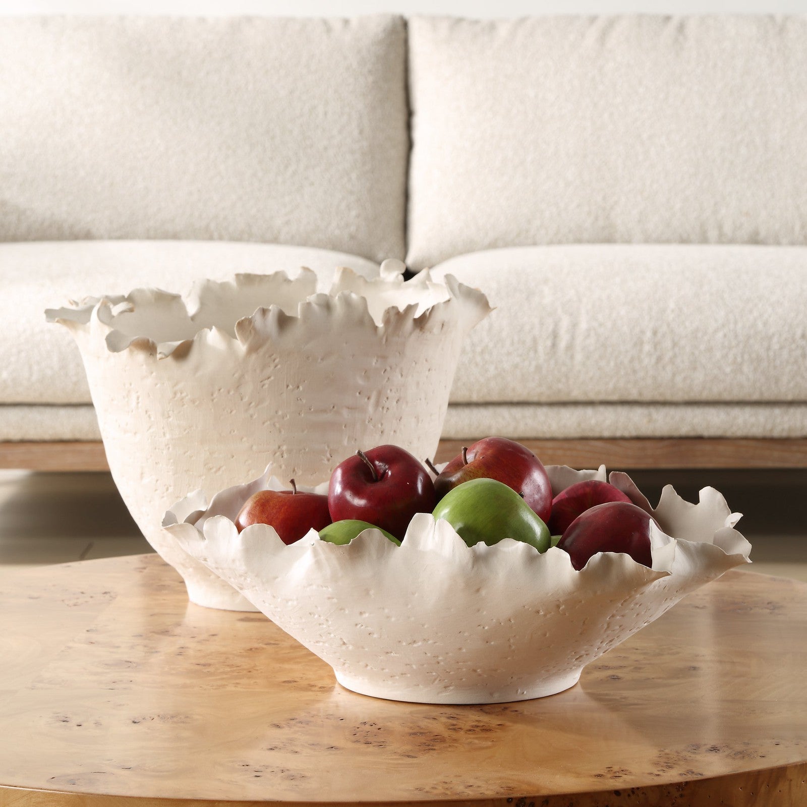 Uttermost Blossom Tall Off-White Bowl