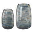 Uttermost Aurora Swirl Glass Vases - Set of 2