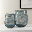 Uttermost Aurora Swirl Glass Vases - Set of 2