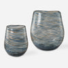 Uttermost Aurora Swirl Glass Vases - Set of 2