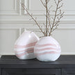 Uttermost Blush Swirl Glass Vases - Set of 2