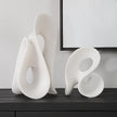 Uttermost Silent Wave White Sculptures - Set of 2