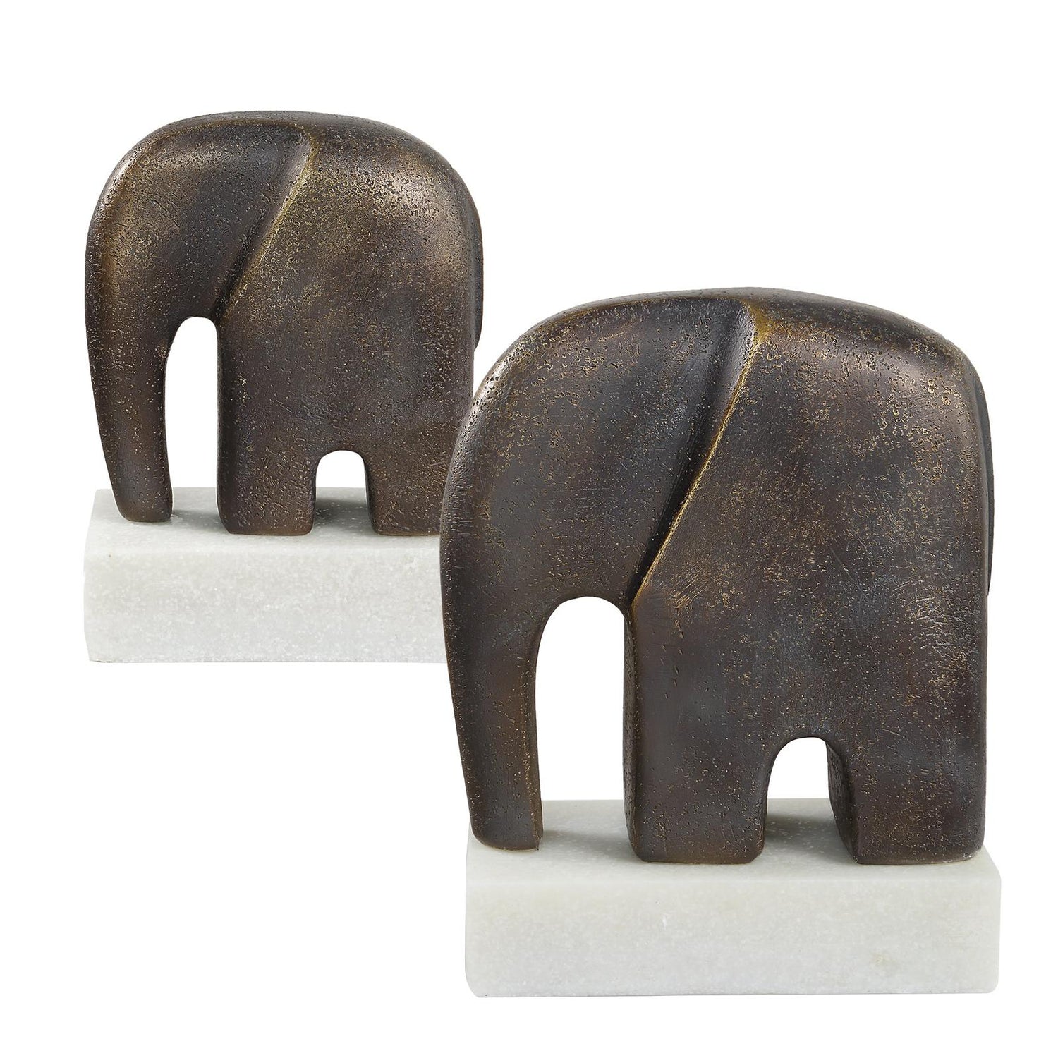 Uttermost Timeless Tusk Bronze Sculptures - Set of 2