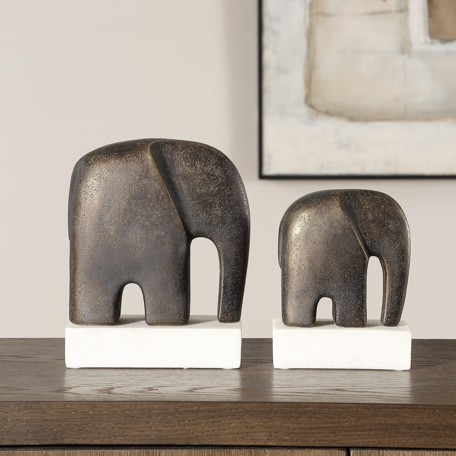 Uttermost Timeless Tusk Bronze Sculptures - Set of 2