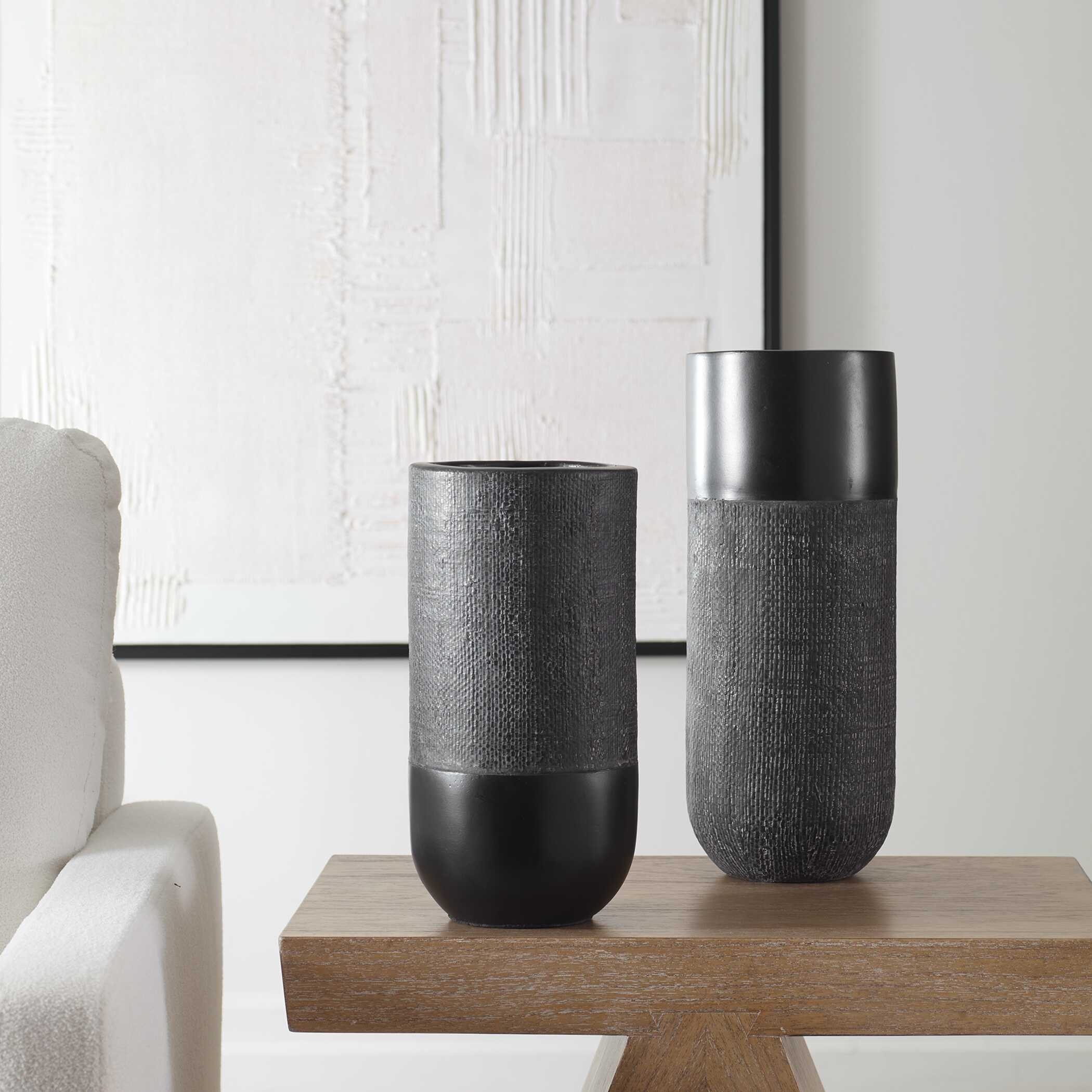Uttermost Woven Shadow Vases - Set of 2