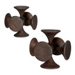 Uttermost Balanced Harmony Dark Wooden Sculptures - Set of 2