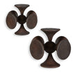 Uttermost Balanced Harmony Dark Wooden Sculptures - Set of 2