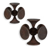 Uttermost Balanced Harmony Dark Wooden Sculptures - Set of 2