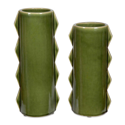 Uttermost Meander Green Vases - Set of 2