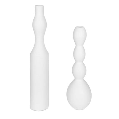 Uttermost Forma White Ceramic Vases Large - Set of 2