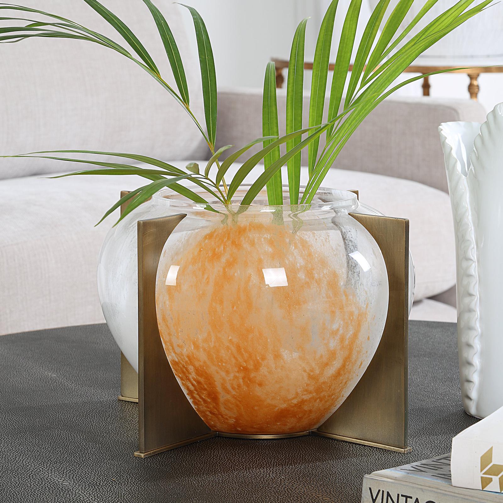 Uttermost Amber Swirl Vase