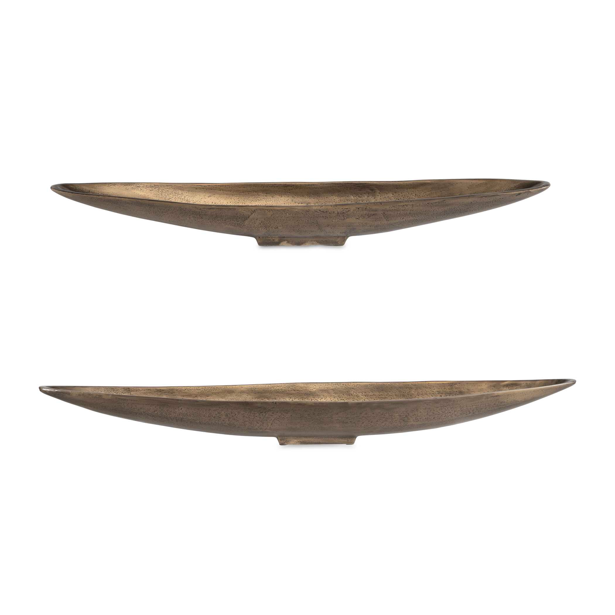 Uttermost River Run Antique Brass Bowls - Set of 2