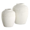Uttermost Luna Ridge White Ceramic Vases - Set of 2