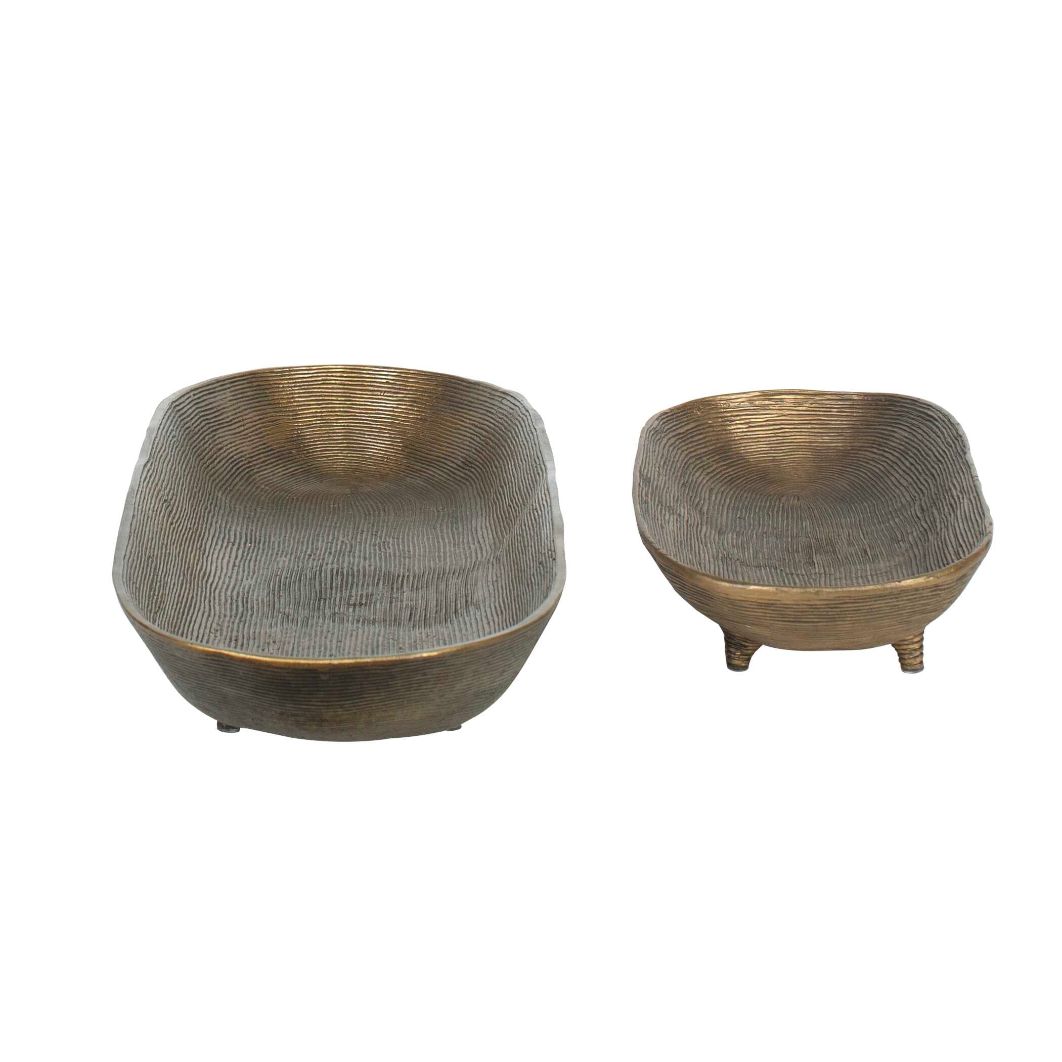 Uttermost Stratum Brass Bowls - Set of 2
