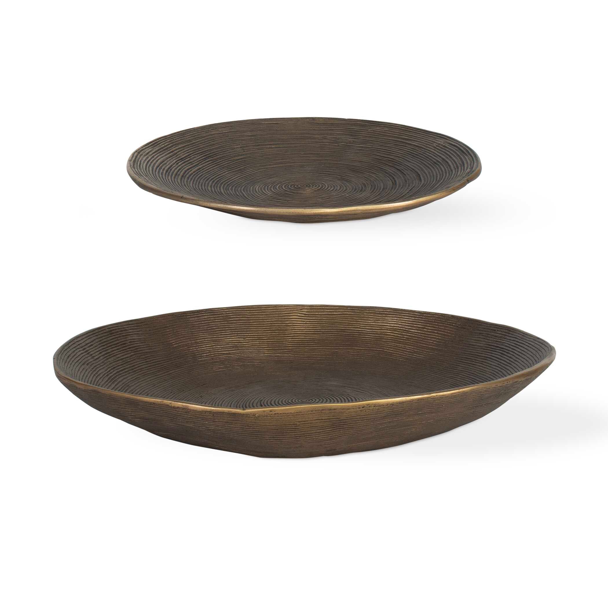 Uttermost Stratum Brass Bowls - Set of 2