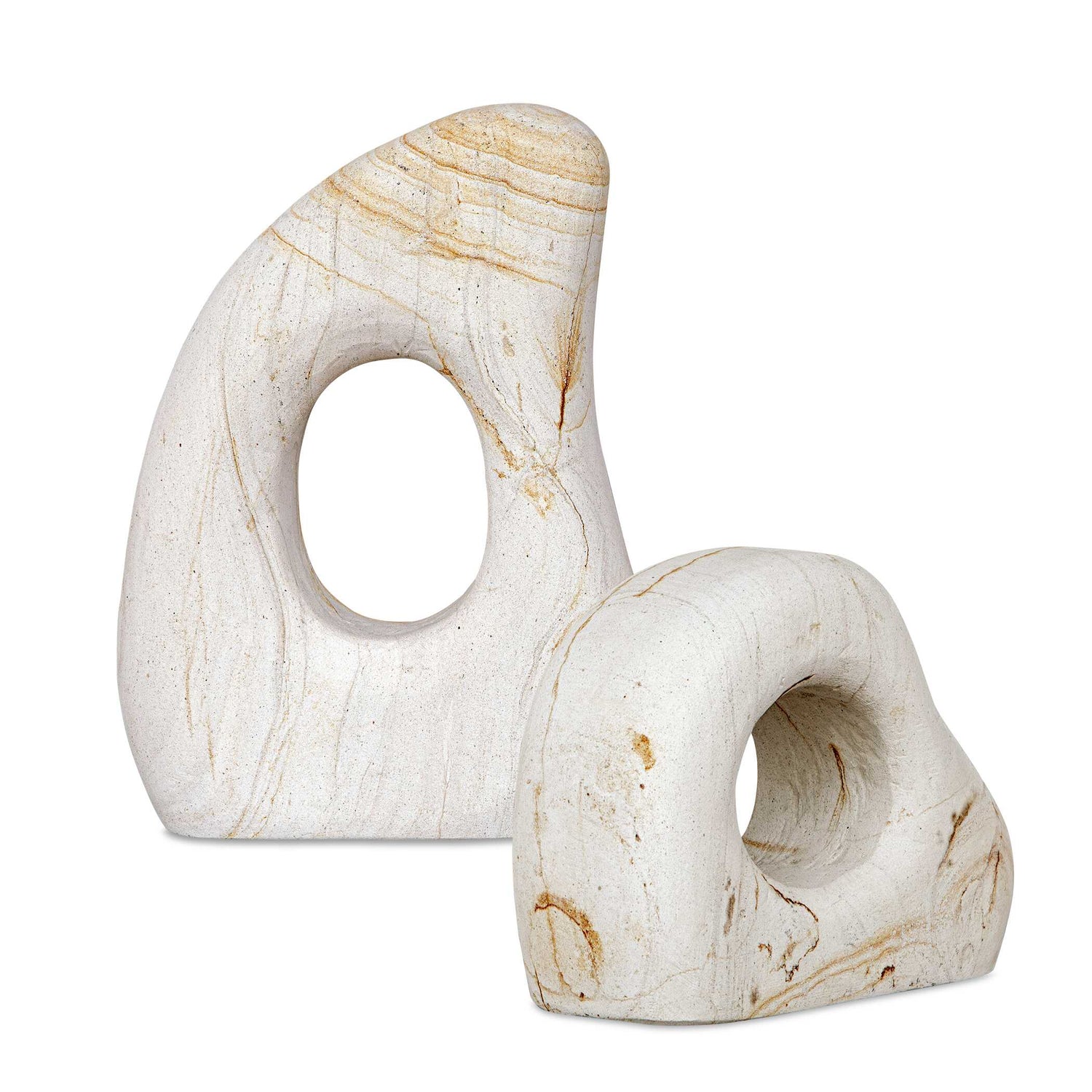 Uttermost Stone Flow Outdoor Sculptures - Set of 2