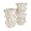 Uttermost Ripple Crest White Vases - Set of 2