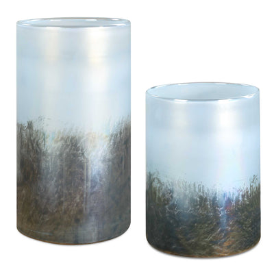Uttermost Midnight Mist Cylindrical Vases - Set of 2