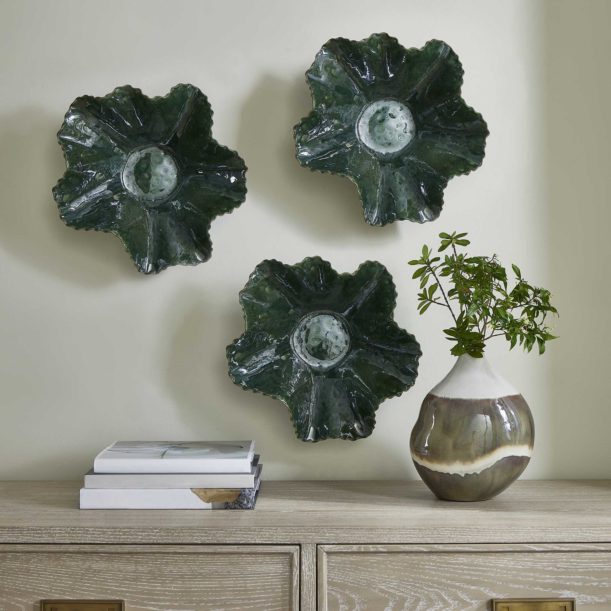 Uttermost Verdant Bloom Emerald Outdoor Bowl