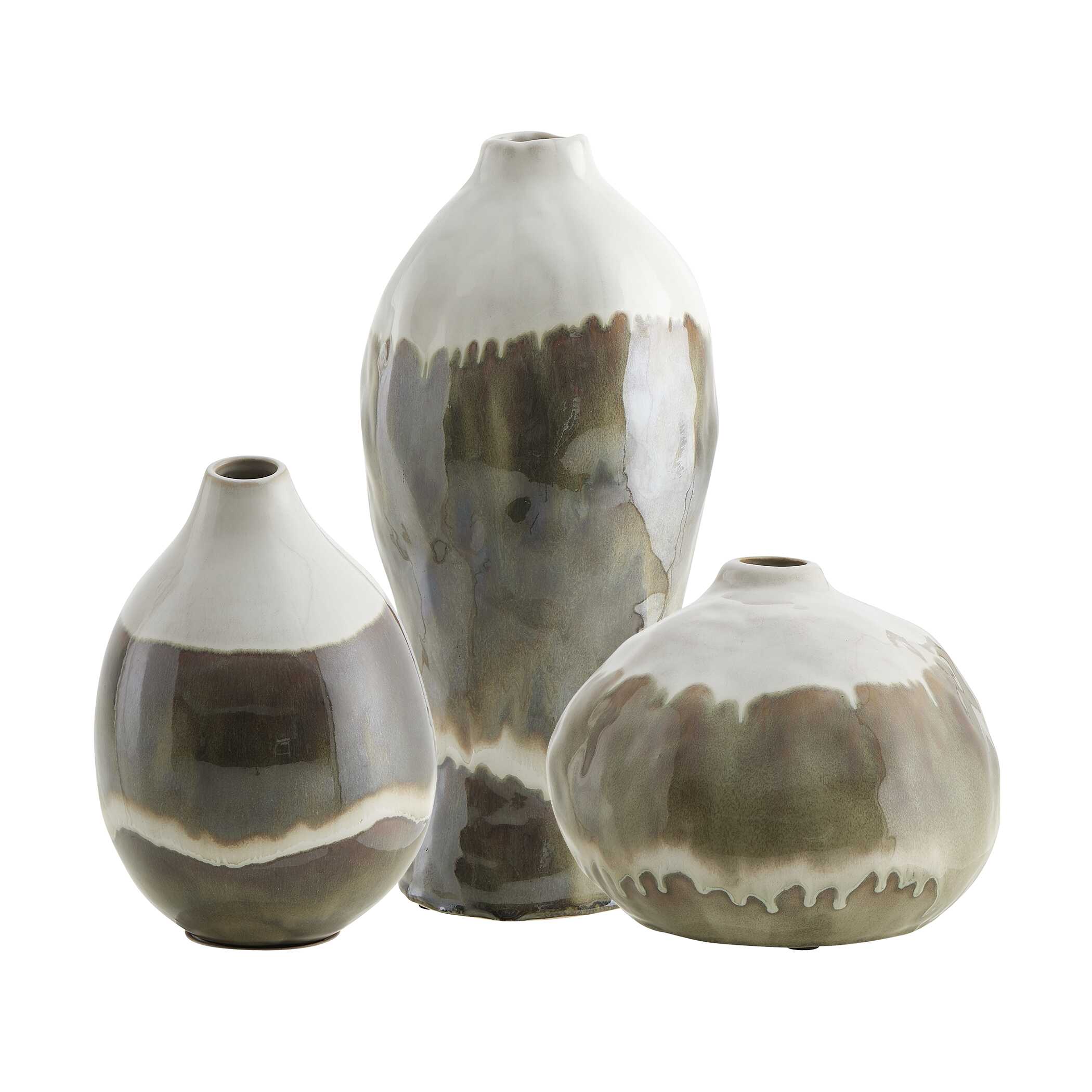 Uttermost Earthflow Glazed Outdoor Vases - Set of 3