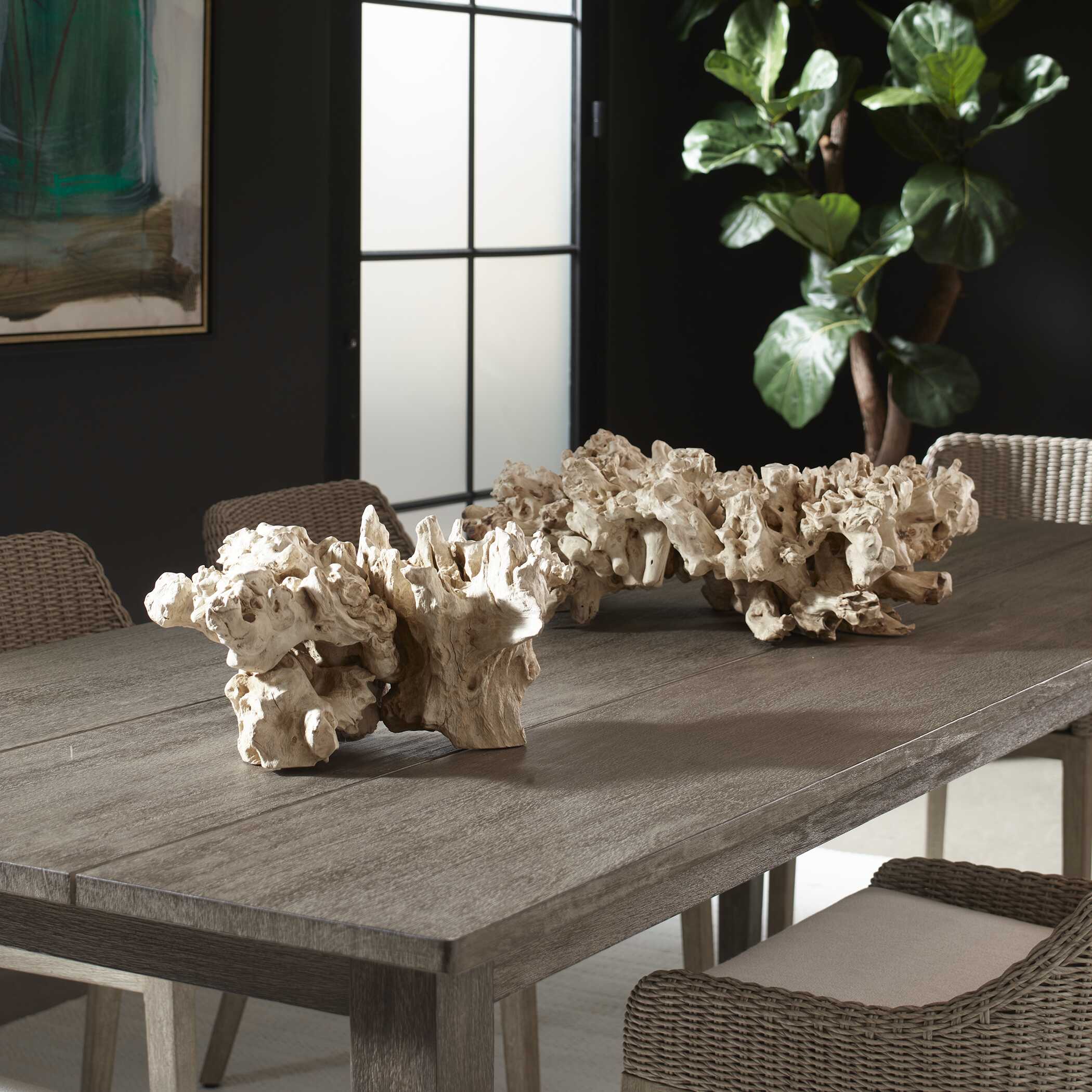 Uttermost Elemental Root Outdoor Sculptures - Set of 2