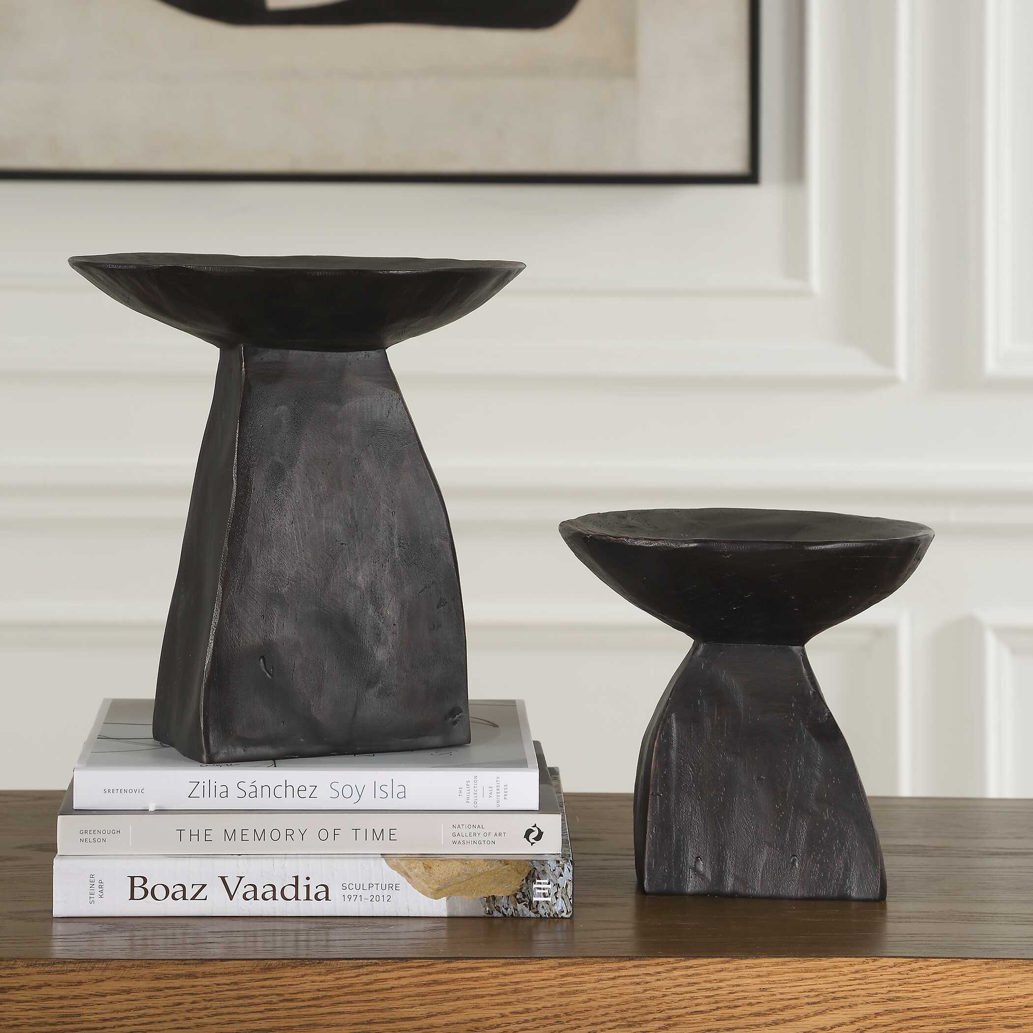 Uttermost Shadow Pedestal Bowls - Set of 2