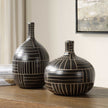 Uttermost Graphite Stride Geometric Vases - Set of 2
