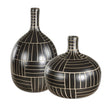 Uttermost Graphite Stride Geometric Vases - Set of 2