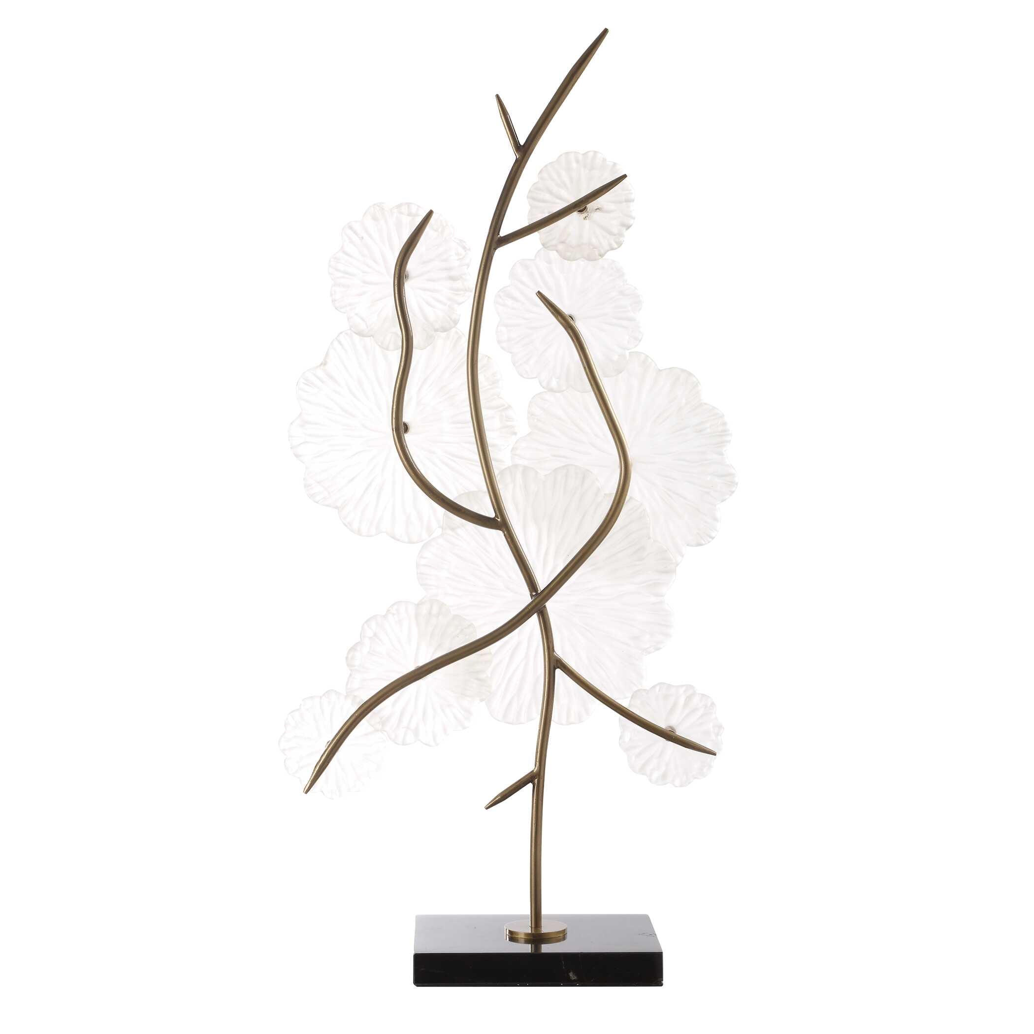 Uttermost Glass Garden Table Sculpture