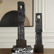 Uttermost Cipher Black Wood Totems - Set of 2