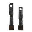 Uttermost Cipher Black Wood Totems - Set of 2