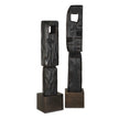 Uttermost Cipher Black Wood Totems - Set of 2