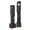 Uttermost Cipher Black Wood Totems - Set of 2