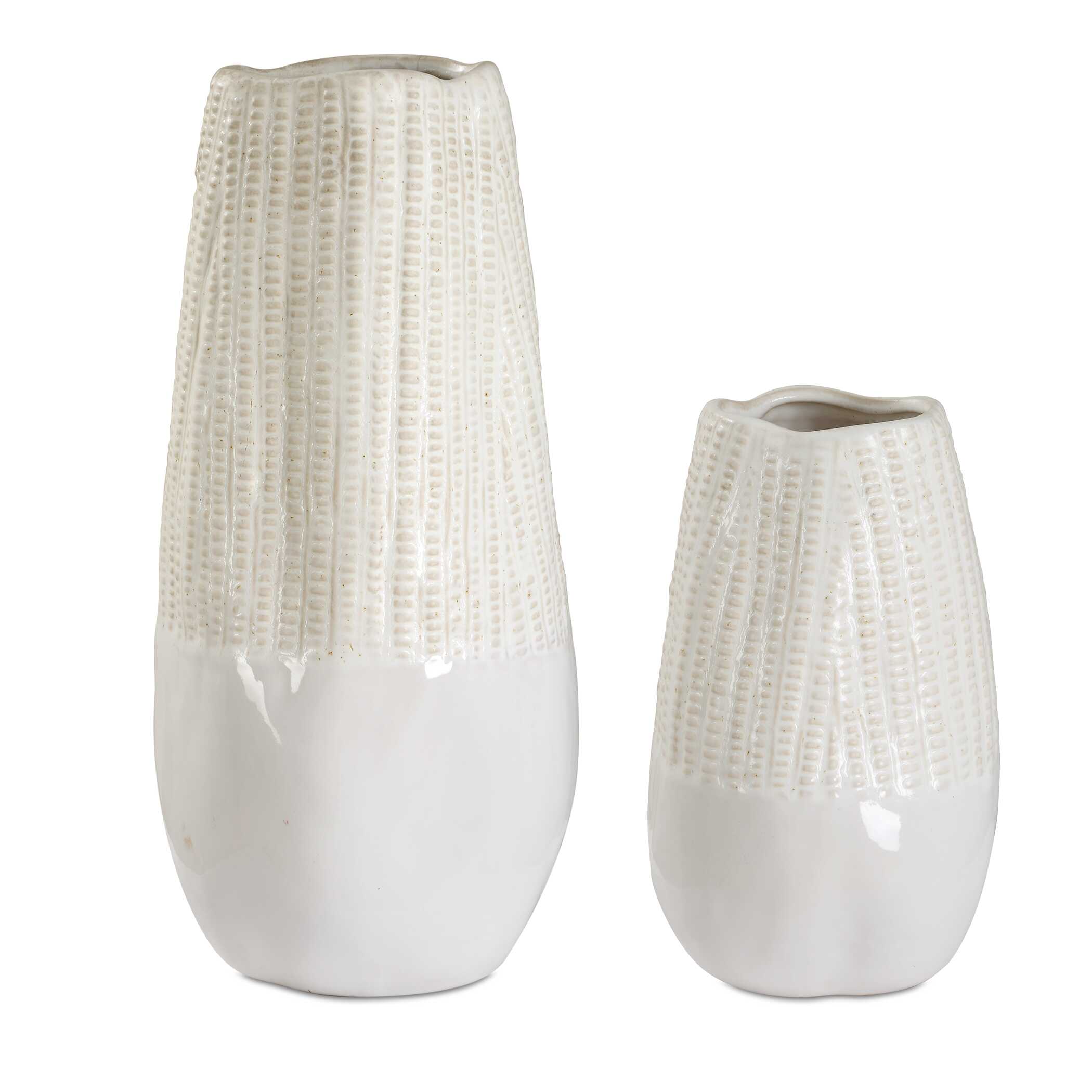 Uttermost Echo Ridge White Vases - Set of 2