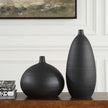 Uttermost Bower Black Vases - Set of 2