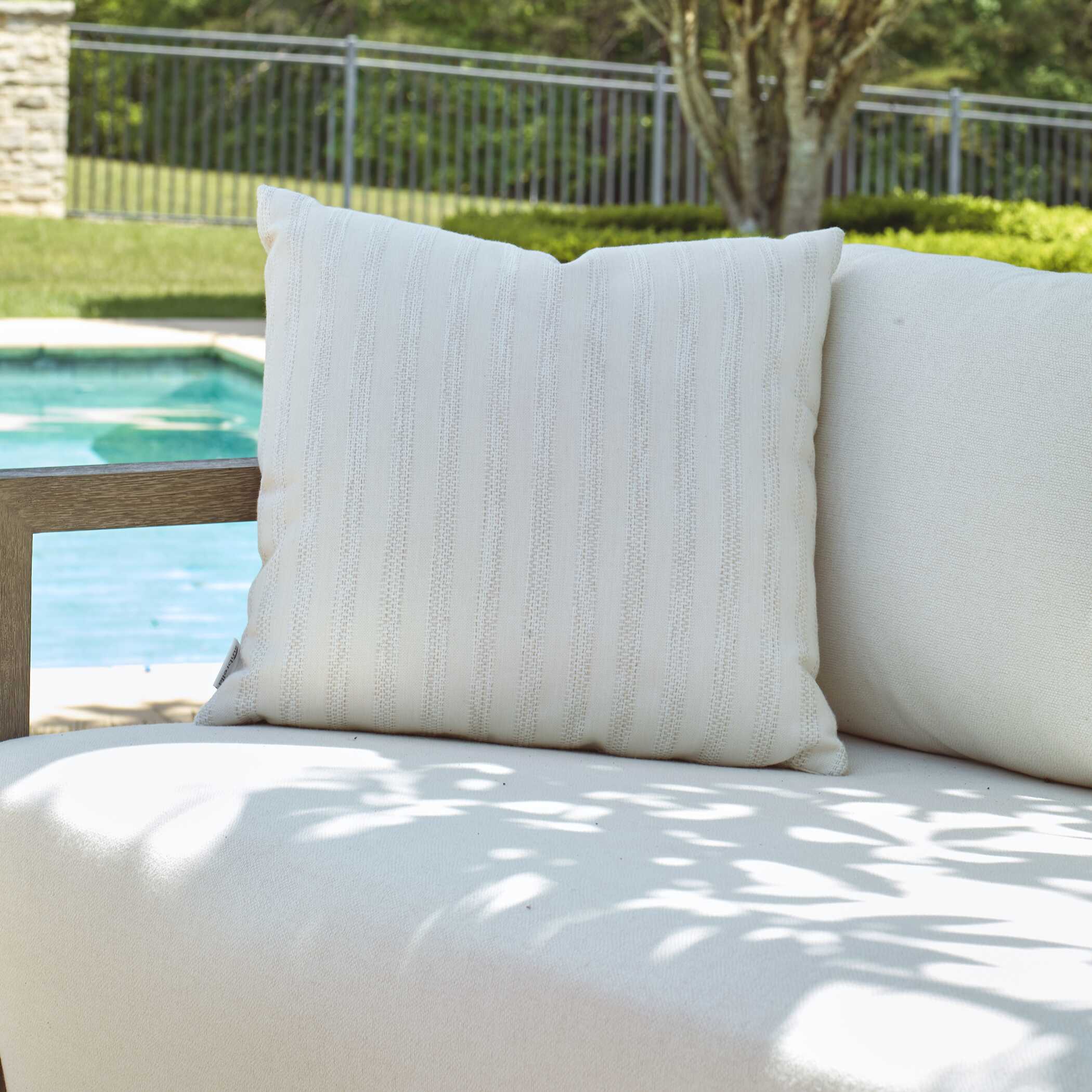 Uttermost Basket Stripe Outdoor Pillow