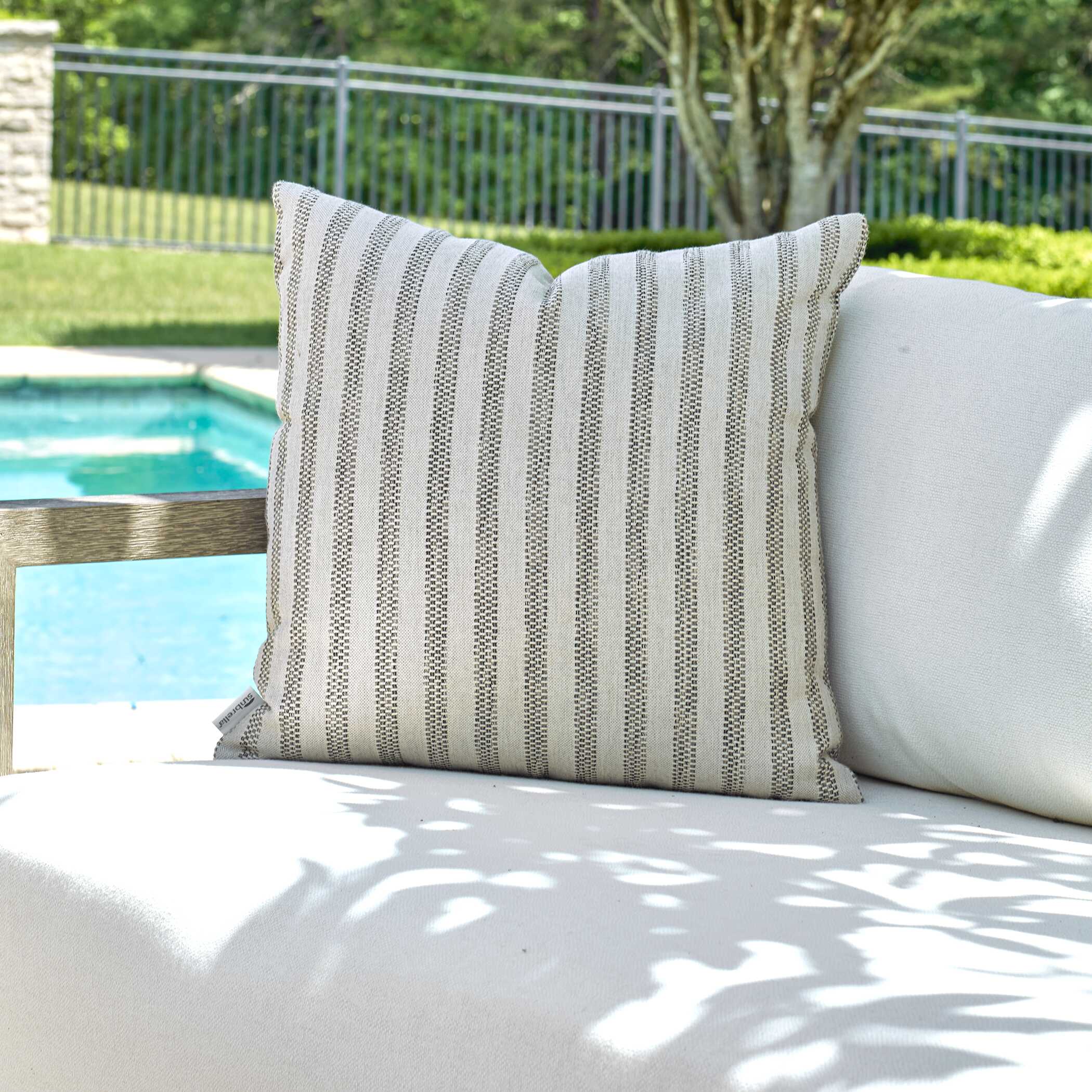 Uttermost Basket Stripe Outdoor Pillow