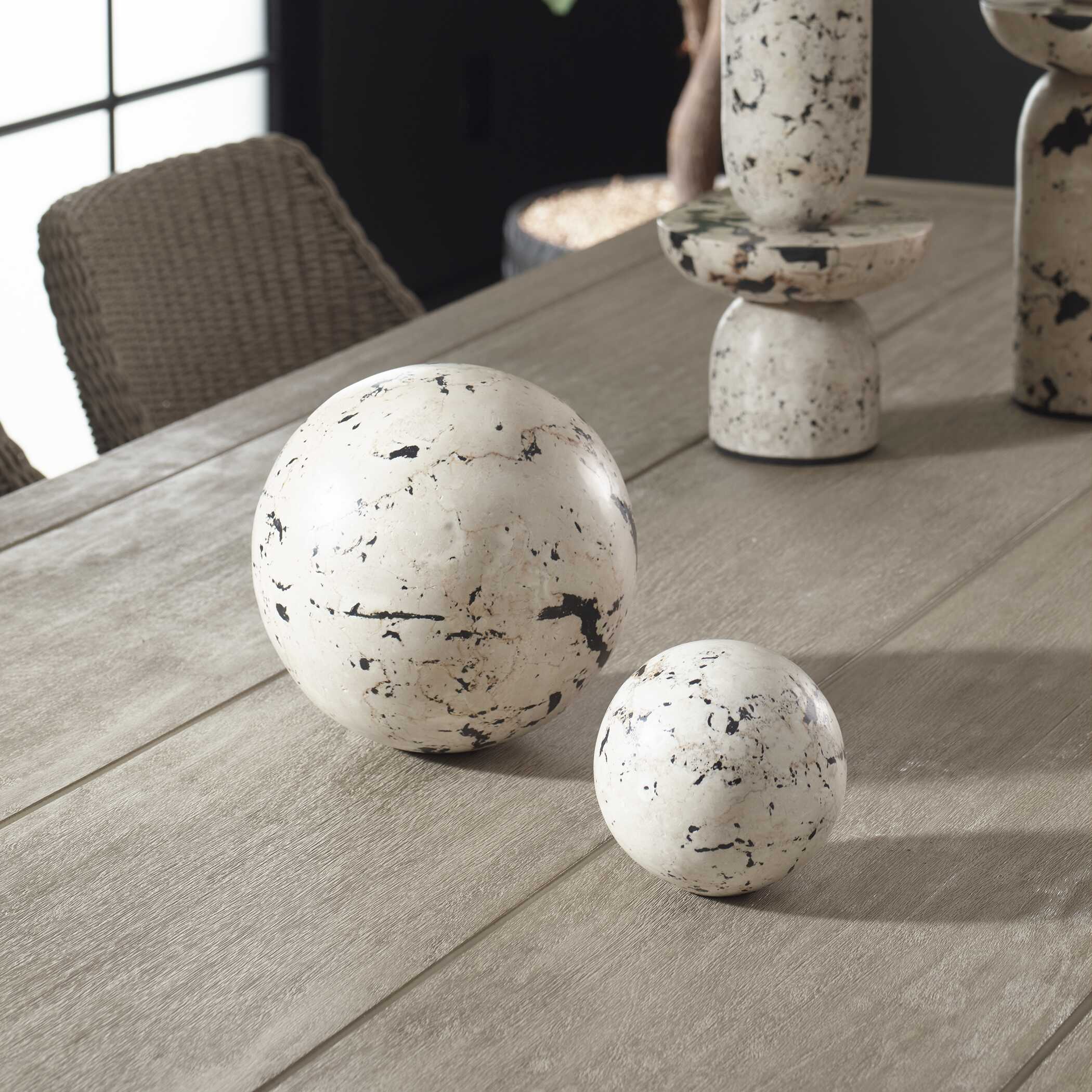 Uttermost Nouveau Indoor-Outdoor Spheres - Set of 2