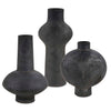 Uttermost Charcoal Bloom Indoor-Outdoor Vases - Set of 3