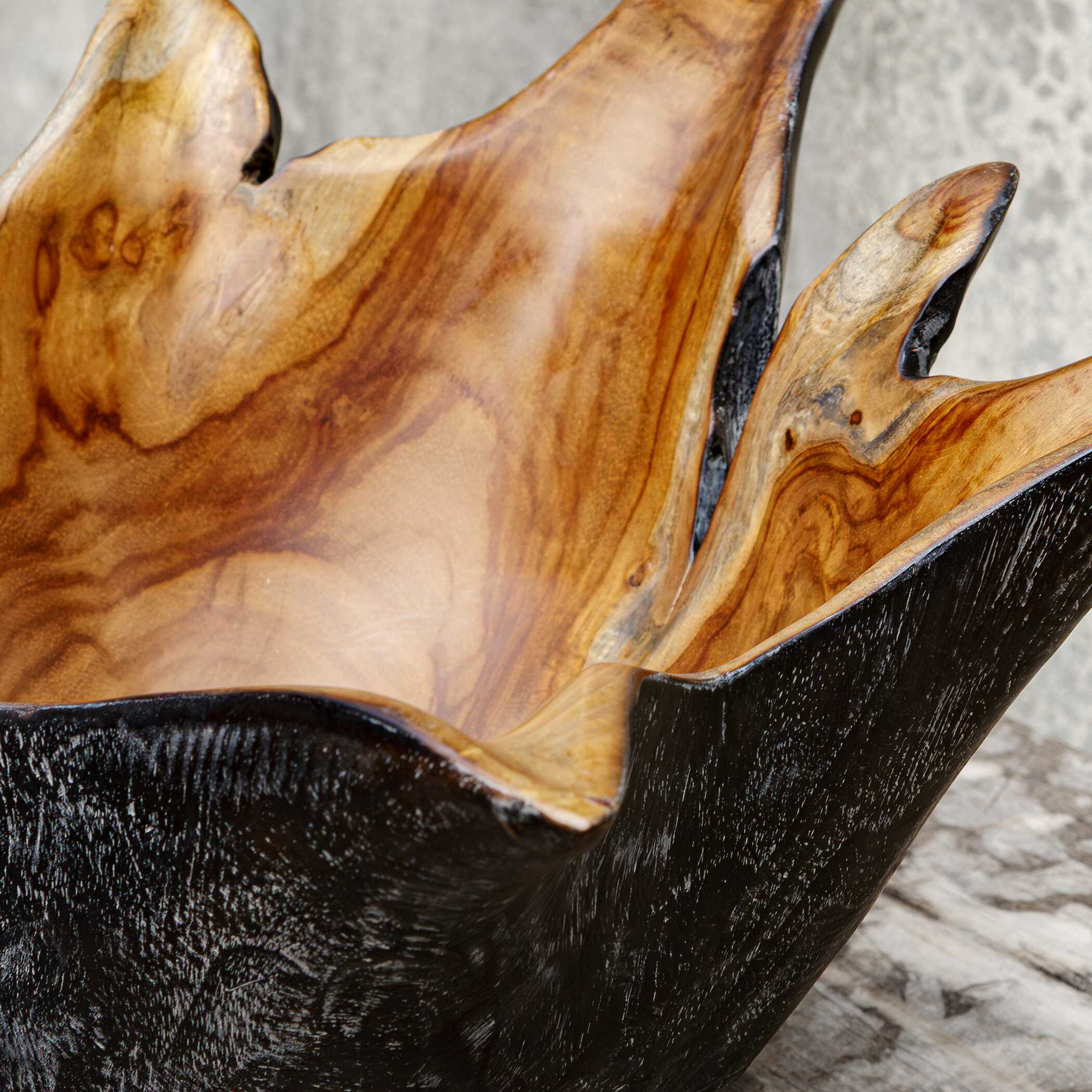 Uttermost Starpetal Indoor-Outdoor Wooden Bowls - Set of 2