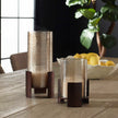 Uttermost Fluted Fire Cylinder Candleholders - Set of 2