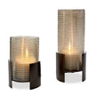 Uttermost Fluted Fire Cylinder Candleholders - Set of 2
