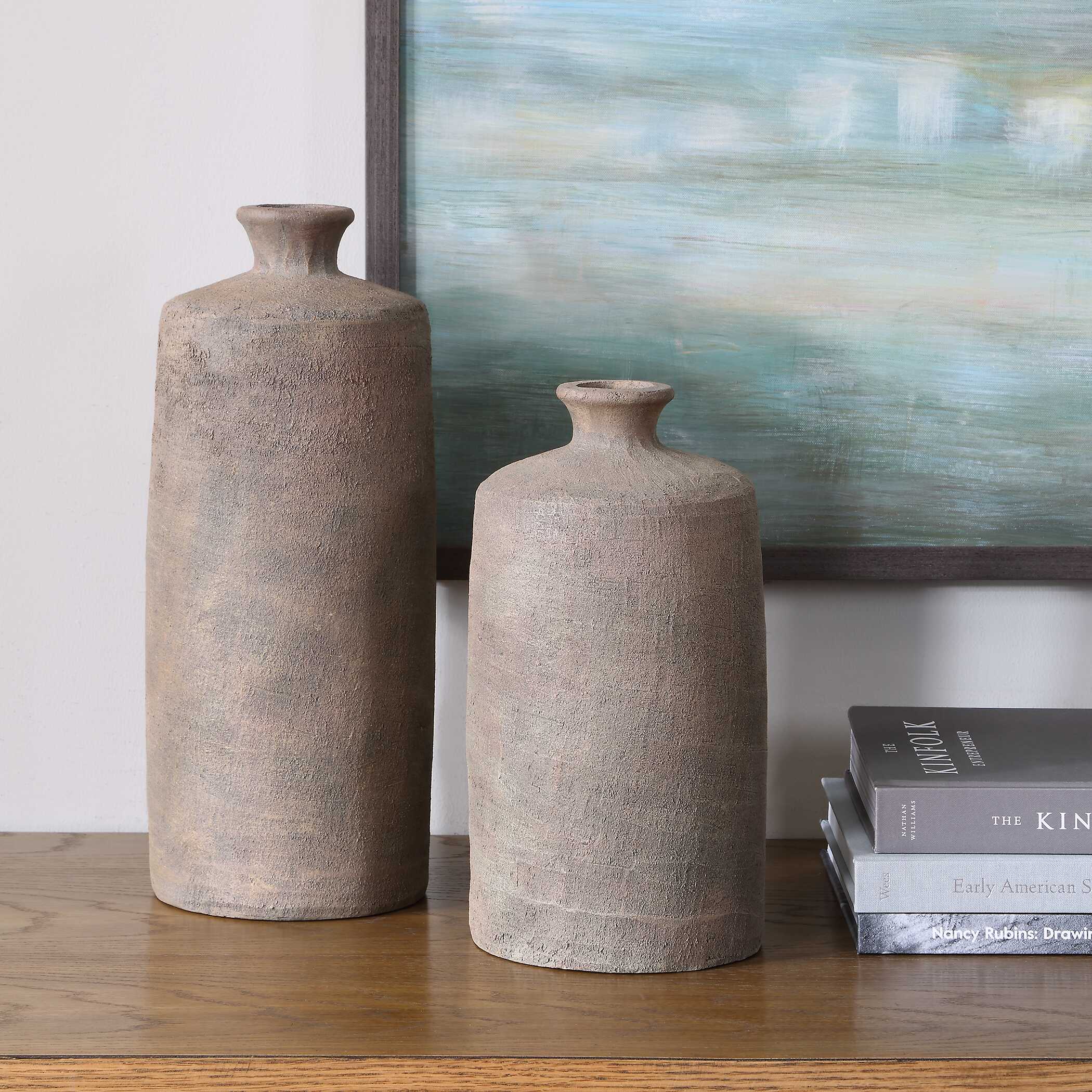 Uttermost Terrene Clay Vases - Set of 2