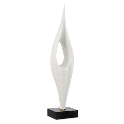 Uttermost Fluid Drop White Stone Sculpture