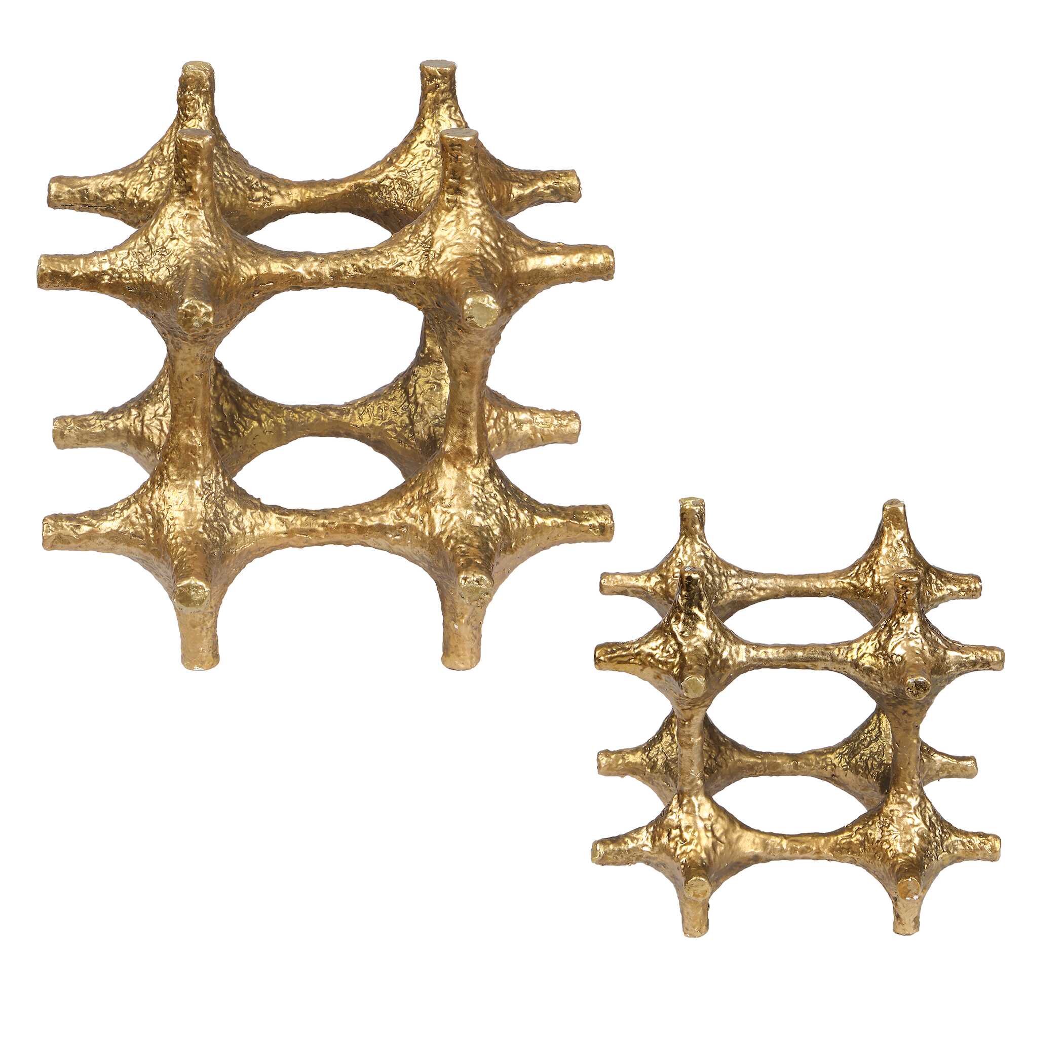 Uttermost Gilded Connection Modern Sculptures - Set of 2